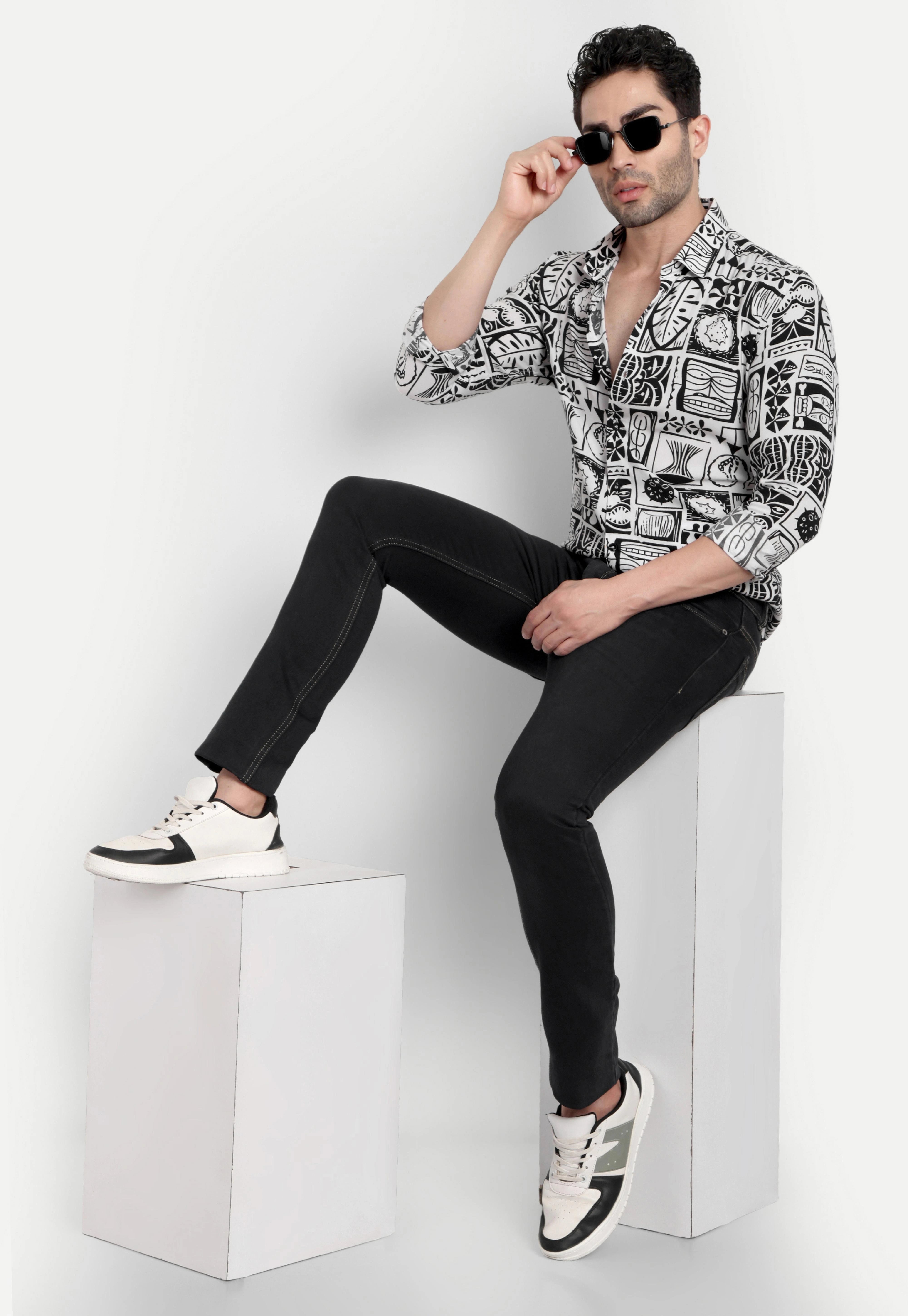 Olive Tangle Full Sleeve Canvas Shirt